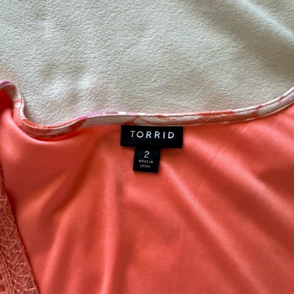 Torrid Crinkle Gauze Lace Up Dress - Picture 8 of 14